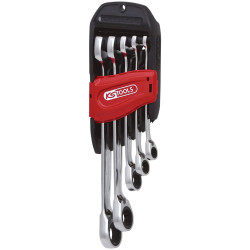 KS Tools 503.4605 Gearplus Reversing Combination Ratchet Spanner Set 5c 8-19mm