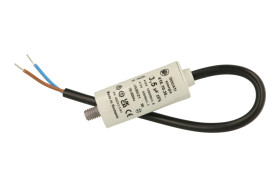 Kondensator; polipropylenowy; silnikowy (rozruchowy); 416103514; 3,5uF; 425V AC; fi 25x58mm; z przewodami; śruba bez nakrętki; D