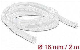 20699 Braided Sleeving self-closing 2 m x 16 mm white