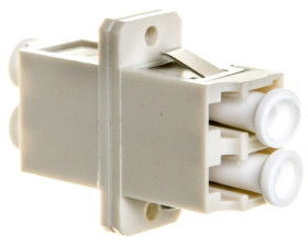 Adapter LC/LC duplex MM OM2, ceramiczna ferrula, szary DN-96008-1