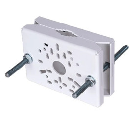 Stalowy uchwyt słupowy adapter do kamer kopułowych tubowych i obrotowych biały GL-218-WH 19661