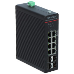 SWITCH PRZEMYSŁOWY POE DS-3T1512HP-SI-8P4FKIT(75W) 8-PORTOWY SFP Hikvision