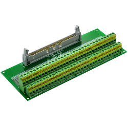 CZH-LABS IDC-64 Male Header Connector Breakout Board Module, IDC Pitch 0.1&quot;, Terminal Block Pitch 0.2&quot;