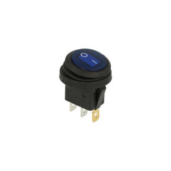 Przełącznik A605/BL ON-OFF 1t ni hermet.nieb.okrągły 6A podśw.12V