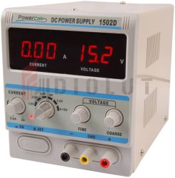 Zasilacz serwisowy POWERLAB 1502D 0-15V, 0-2A LED