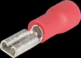 390008S Flat connector sleeve, width: 2.8 mm, red