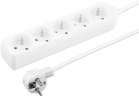 Listwa antyprzepiÄciowa 5 gniazd 3,0m biaĹa