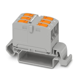 Blok rozdzielczy PTVFIX 6X2,5-NS35A GY, szare złącze przemysłowe - 6 punktów przyłączeniowych o przekroju 2,5mm2 /10szt./