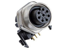 Złącze M12, żeńskie, PIN:8, gniazdo M12A-08PFFR-SF7003