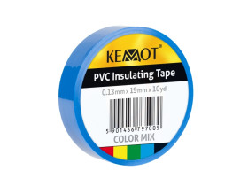 Taśma izolacyjna KEMOT 0,13x19x10Y klejąca niebieska