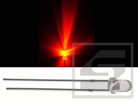 Dioda LED 3mm migaj.czerwona clir If=20mA;Uf=2.4-2.59V;DIOD-9312;RoHS