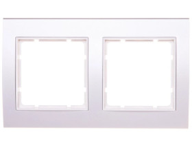 Berker B.3 Ramka podwójna aluminium /biały 10123904