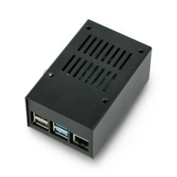 Obudowa do HiFiBerry Digi+ i Raspberry Pi 4B - metalowa - czarna
