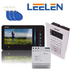 Zestaw wideodomofonowy z monitorem 7cali JB305_N60 / No18pc + zasilacz na szynę DIN + 3xbrelok (z czytnikiem)