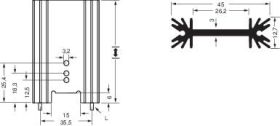 Fischer Elektronik 10019868 SK 409 38,1 STS Radiator żeberkowy 7 K/W (D x S x W) 45 x 38.1 x 12.7 mm TO-220, TO-218, TO