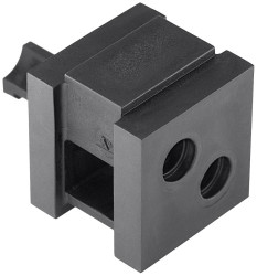 HellermannTyton 440-00020 Dysza podwójna VP-S_/6-7_Ins-dbl-PL-BK (20), (D x S x W) 21.10 x 21.10 x 21.80 mm, tworzywo sz