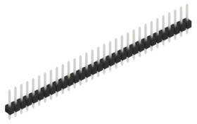 Pin header, 31 pole, pitch 2.54 mm, straight, black, 10048240
