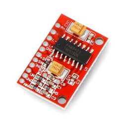 Wzmacniacz audio stereo PAM8403 5V 3W - dwukanałowy - czerwony