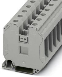 Through terminal block, screw connection, 1.5-50 mm², 2 pole, 125 A, 8 kV, gray, 3044225
