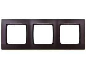 KARO Ramka potrójna czekoladowy metalik R-3S/40