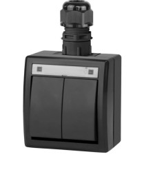 AQUANT 2K łącznik natynkowy świecznikowy IP65 antracytowy 5002-67