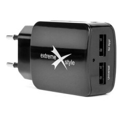 Ładowarka sieciowa eXtreme z dwoma gniazdami USB 2100mA TC21U2