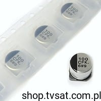 Elektrolit 100uF 16V 105'C Low impedance SMD 6.3x5.8 EEEFK1C101P PANASONIC