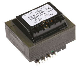 Transformator do druku 15V ac 115 V ac, 230 V ac 2 wyjścia THT 6VA
