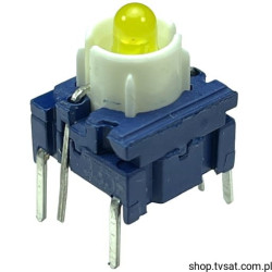 3FTL645 Switch with Yellow LED THT APEM