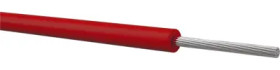 PVC-switching strand, LiYv, 0.14 mm², 18 x 0.1 mm, red, outer Ø 1.1 mm, 060101408