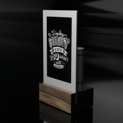 Digital gastronomical tabletop display, with salt and pepper sha