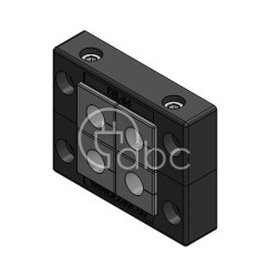 Rama przepustowa KEL-B, na 4 moduły KT małe, czarna, 42204