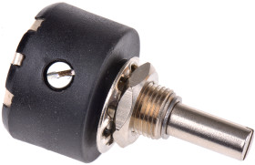 Potencjometr z przewodem nawojowym 1kΩ RS PRO średnica wału 6 mm 1W długość wału 25mm średnica 25.4mm Montaż panelowy