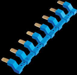 097.58 Connecting bridge, blue, 8-pin