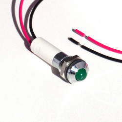 Lampka kontrolna do montażu panelowego 24V c.c., zielona M8 LED Chrom Wyprowadzenia CML Innovative Technologies