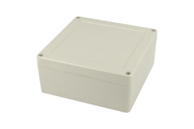 Obudowa; uniwersalna; ZP135.135.60JH TM ABS; ABS; 135mm; 135mm; 60mm; jasnoszary; z tulejkami mosiężnymi; hermetyczna; Kradex; R