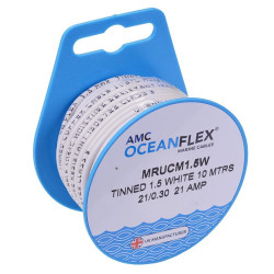White 1.5mm² Oceanflex 21A Cable Mini Reel 10M