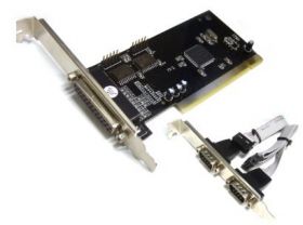 Kontroler portów 2xRS232 + LPT (combo) na złącze PCI (EF232)
