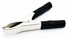 Krokodylek do akumulatora 50A; czarny