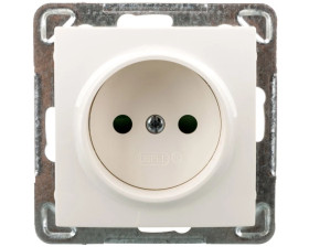 IMPRESJA Gniazdo pojedyncze b/u z przesłonami ecru GP-1YP/m/27