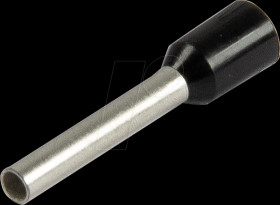 470412 Aderendhülsen, Ø 1,5 mm², 18 mm, schwarz, 100er-Pack
