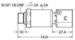 Turck Przetworniki ciśnienia 1 szt. PT600R-2121-I2-KO28A2