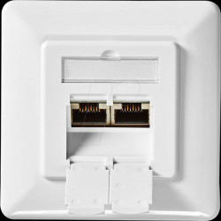 CCBW89200IV Flush-mounted RJ45 socket, 2-gang, Cat.6