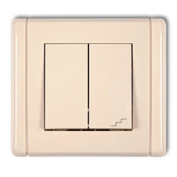 FLEXI Łącznik jednobiegunowy ze schodowym (osobne zasilanie) beżowy 1FWP-10.2