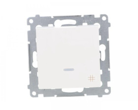 Simon 54 Łącznik krzyżowy z podświetleniem, szybkozłącza, biały DW7L.01/11