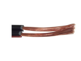 Kabel głośnikowy 2x0,75mm czarno z paskiem