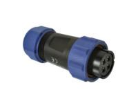 SPP2110-4GW2 Gniazdo 4 pin na kabel (7-12mm) okrągły, zakręcany, wodoodporny - gwint wewnętrzny 500V, 30A - zaciski śrubowe