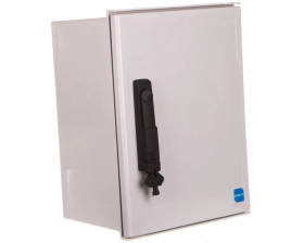 Obudowa naścienna Cubo N 300x400x200mm boki gładkie poliester trzypunktowe zamknięcie z rączką IP66 NGRP304020P3SH