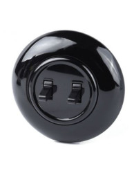 LOFT WŁĄCZNIK PODWÓJNY SCHODOWY CZARNY JLM 2LT-W2S-B