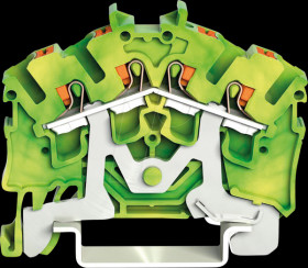 2202-6407 Schutzleiterklemme, 4-Leiter, Ø 0,25 - 4 mm²